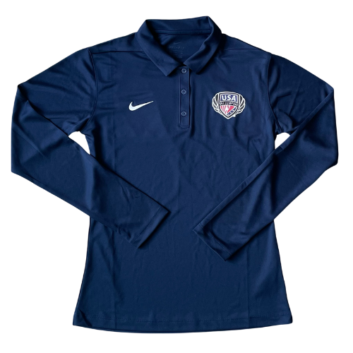 Women's Nike Dri-Fit Long Sleeve Logo Polo