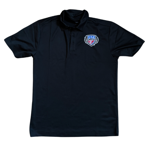 Men's Embroidered V-Neck Team Polo
